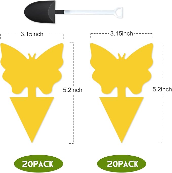 40 Pack Fungus Gnat Traps for House Indoor, Fungus Traps Fruit Fly Traps for Indoors Gnats Sticky Traps for Plants Yellow Sticky Traps for Gnats