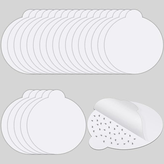 48 Pcs Round Insect Trap Refillable Glue Boards Sticky Fruit Fly Trap Mosquito Fly Killer for Mosquitoes Fruit Flies Gnats Moths Fits Most Models Indoor Outdoor Lamp (4.13 Inch)