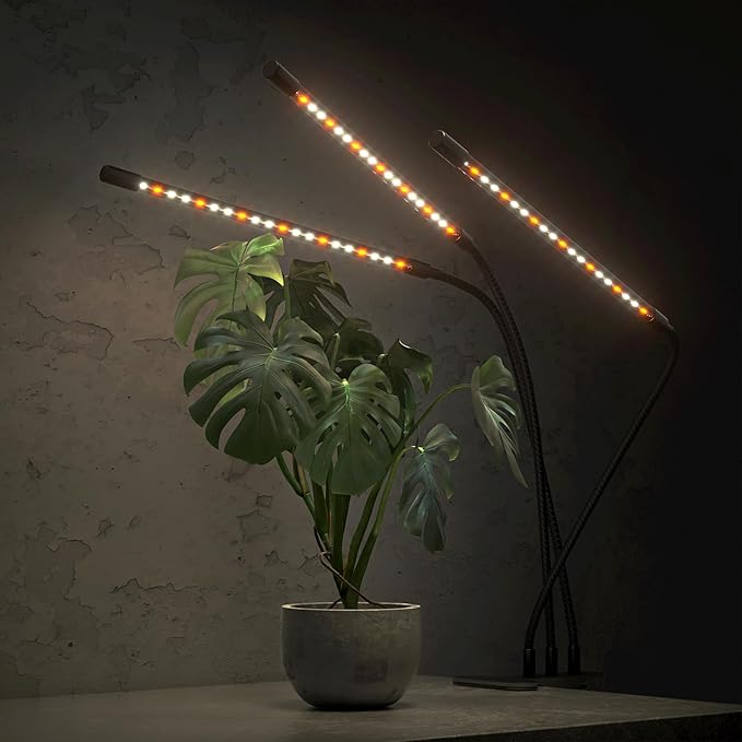 bseah Plant Grow Light for Indoor Plants, Full Spectrum Indoor Grow Light, 10-Level Dimmable and Auto ON & Off Timer