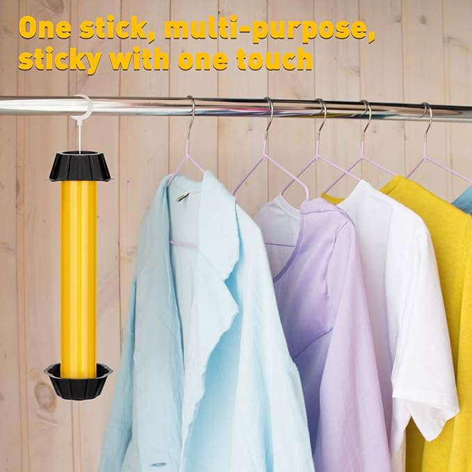 Qualirey Fly Traps for Indoor Outdoor Hanging Fruit Fly Stick Trap Sticky Mosquito for Home Insect 10 x 2.5 Inches(Yellow,12 Pcs)