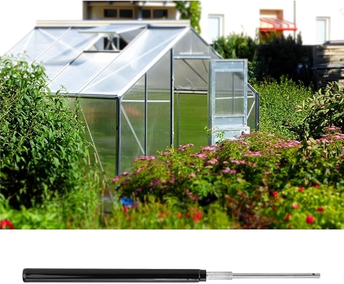 Greenhouse Automatic Vent Opener, Greenhouse Accessories, Window Vent Kit Vent with Double Spring Roof Control for Wooden Aluminum Greenhouse Auto Hothouse Window Opener Agriculture