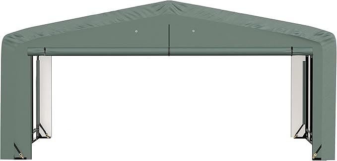 ShelterLogic ShelterTube Garage & Storage Shelter, 20' x 18' x 10' Heavy-Duty Steel Frame Wind and Snow-Load Rated Enclosure, Green
