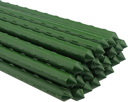 Sunnyglade 72 Inch Garden Stakes, Tomato Stakes Plastic Coated Metal Plant Sticks Stakes Supports for Indoor Outdoor Plants Vegetable (30)