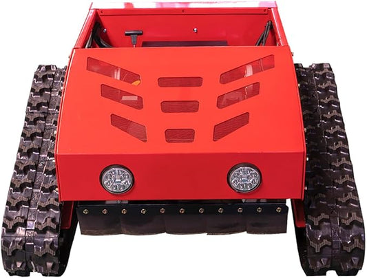 Lawn Mower, Remote Control Lawn Mower, Small Crawler Oil-Electric Hybrid Four-Wheel Drive Lawn Mowing and Weed Whacker, All Terrain Grass Cutter Yard Mower, 45° Climbing (SKD-224-55)