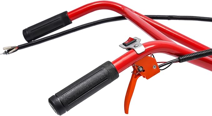 49CC 2-Stroke Gas Powered Hand Push Lawn Mower, Gasoline Lawn Mower Walk-Behind Push Grass Trimmer Brush Cutter Push Mower Weeding Machine w/Single-Cylinder Air-Cooled for Home Garden Yard 7000r/min