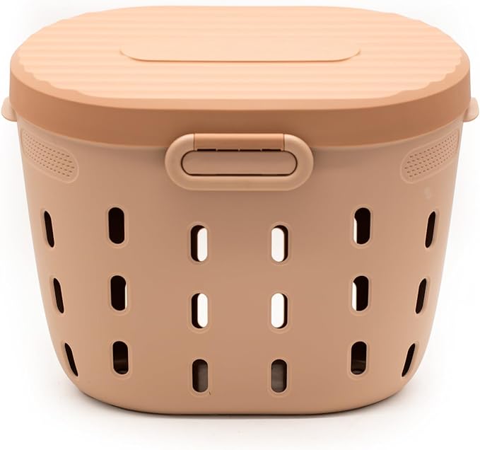 Vego Garden In-Ground Worm Composter Outdoor Farm Compost Bin 7 Gallons BPA-Free Composting System for Raised Garden Beds, Tawny Brown