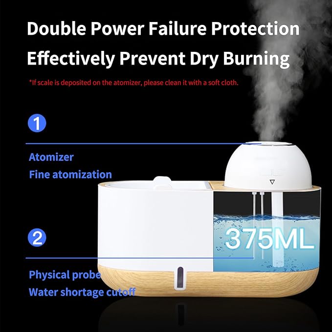Flowerpot humidifier dual use, Hydroponics Growing System,smart planting, Soft light design,automatic water absorption container,Gardening Gifts for Women,Plant-Free(White)