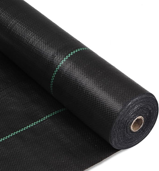 4PCS 6tx100ft Weed Barrier Landscape Fabric Heavy Duty, Weed Gardening Ground Cover Mat, Weed Control Garden Cloth, Woven Geotextile Fabric for Underlayment, Commercial Driveway Fabric, Black