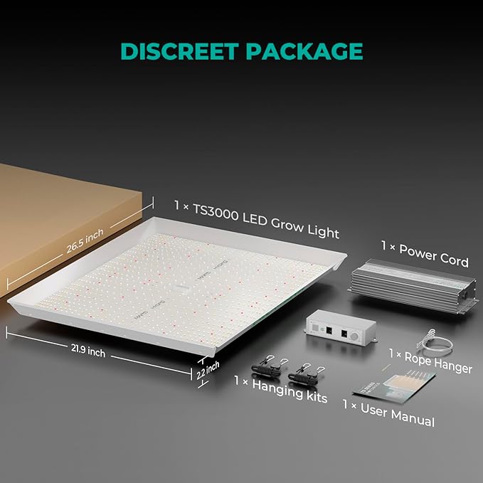 MARS HYDRO TS 3000 420W LED Grow Light for Indoor Plants Full Spectrum Commercial Grow Daisy Chain Plant Growing Lamp for 4x4 5x5ft Greenhouse & Grow Tent