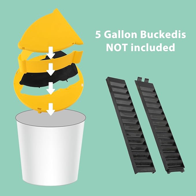 1PC Mouse Bucket Trap Mice Flip Lid Indoor Outdoor,Humane,Auto Reset 5 Gallon Bucket Compatible