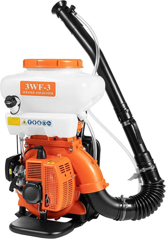 Backpack Fogger Sprayer, 3.7 Gal Gas Backpack Sprayer, 41.5CC 2 Stroke Powder and Liquid Mist Duster, Agricultural Gas Sprayer Mosquito Blower Insecticide for Orchards, Gardens
