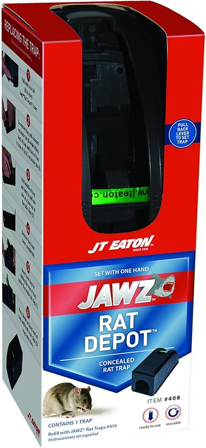 JAWZ Rat Depot Covered Rat Traps – Durable Snap Trap Covers for Safe and Discreet Rat Control