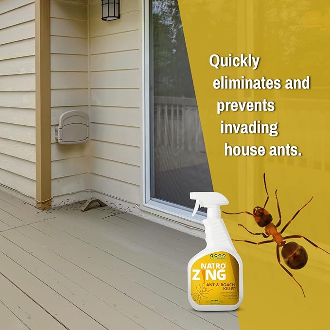 Ant & Roach Killer 11 oz Indoors and Outdoors, Ant Spray for Home, Ant Repellent for House, Fast Kill, Prevents for Weeks, Also Kills Roaches Spiders Centipedes
