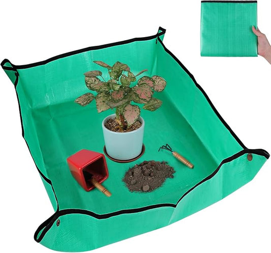 39.4" x 39.4" Extra Large Plant Repotting Mat, Waterproof Repotting Tray for Indoor Plants Potting Soil, Gardening Tray Mat, Portable Potting Tray Soil Mat for Indoor House Plants Succulents Orchid