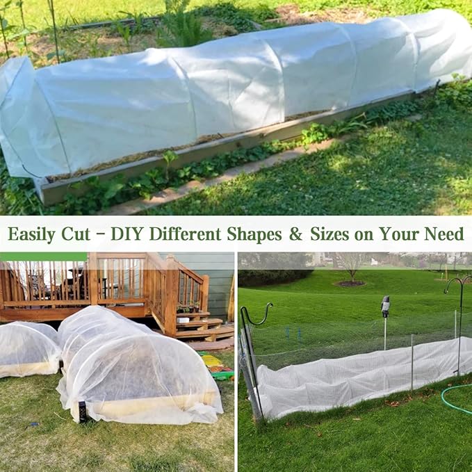 Plant Covers Freeze Protection, 7FT x 100FT 0.9oz Reusable Floating Row Cover Plant Blankets Frost Cloth for Clod Winter Frost Sun Pest Protection