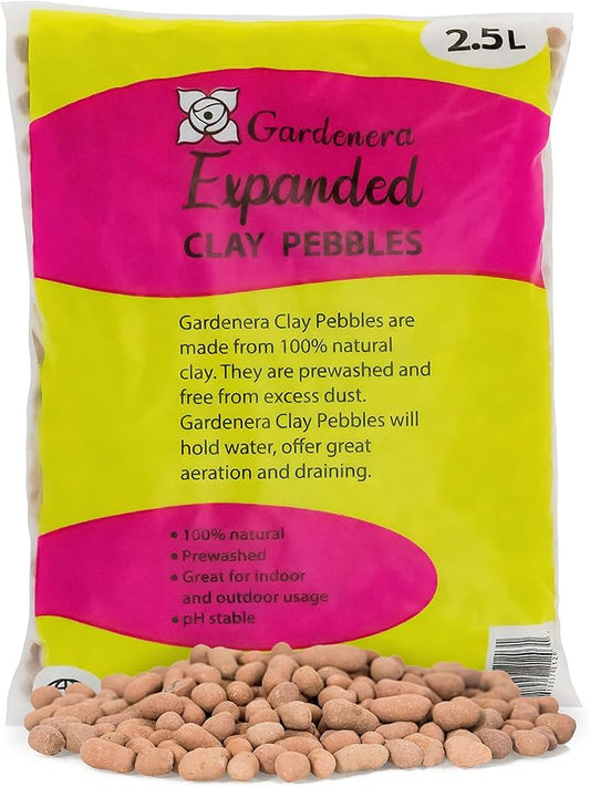 Expanded Clay Pebbles for Plants – 4mm-16mm LECA Balls | 100% Natural Hydroton Clay for Drainage, Hydroponics, Aquaponics, Terrariums, Orchids & Indoor Plant Growing Medium - 3 Quarts