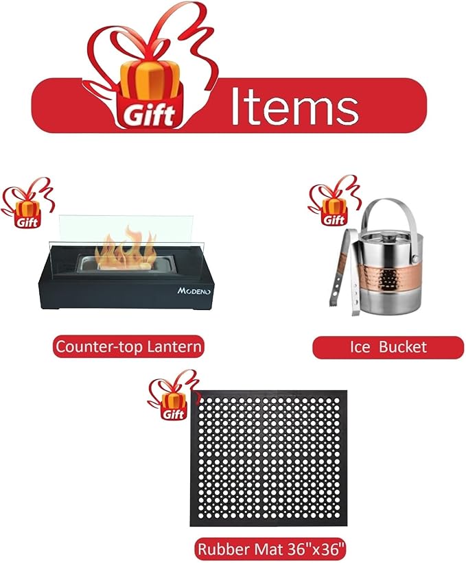 Elementi | Bundle Manhattan Gas Fire Pit Cast Concrete 36" Square Fire Table, Outdoor Fire Pit Electronic Ignition | Canvas Cover, Lava Rock Included | Light Gray (Propane Gas)
