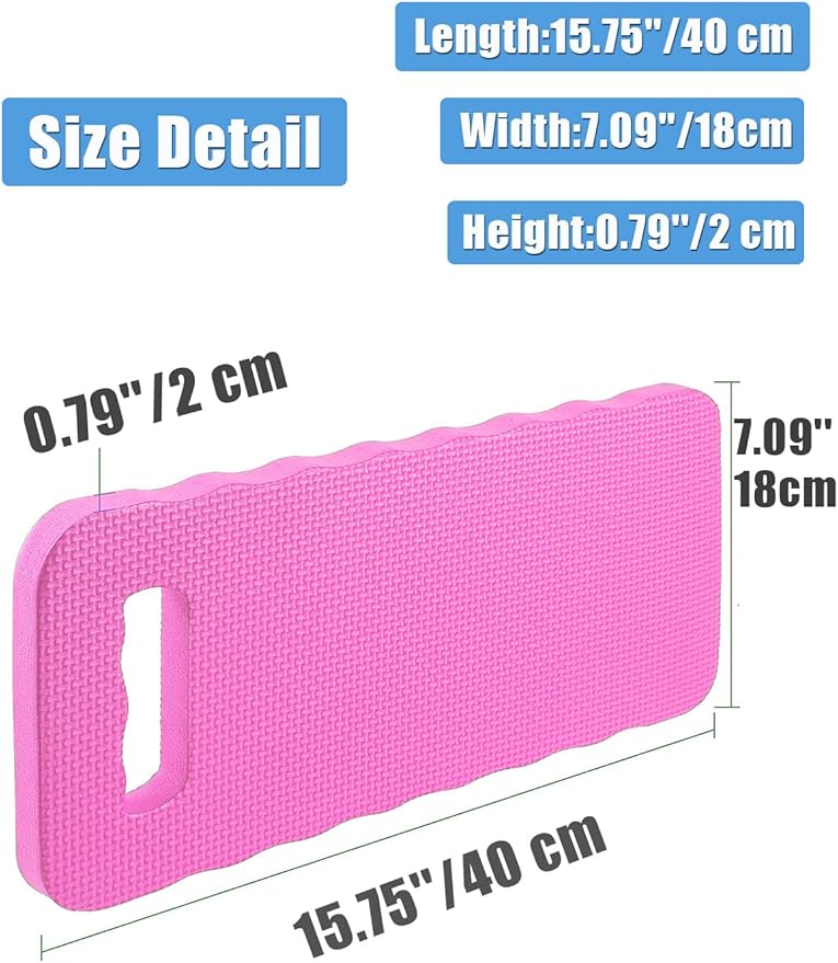 YWSHF 2 PCS Pink Garden Kneeling Pad,Knee Mat Waterproof Foam Knee Pads for Gardening,Cleaning,Baby Bath,Yoga,Praying and Exercise 15.745'' x 7.09'' x 0.79''