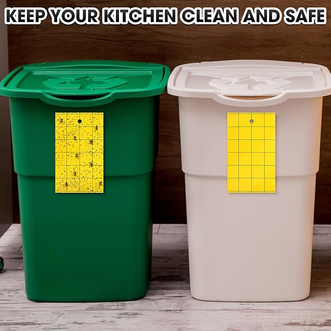 Qualirey 150 Pcs Yellow Sticky Trap for Gnats 3 x 5'' Dual Side Sticky Fruit Fly Trap with Tie Plant Sticky Trap for Flying Insect Fungus Bugs Flying Sticky Trap Sticky for Indoor Outdoor