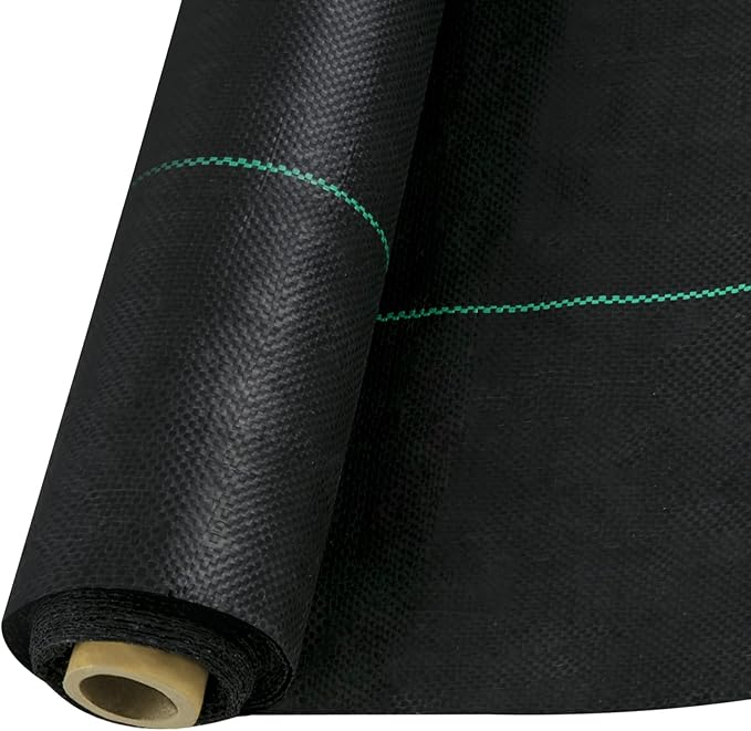 Happybuy 3FTx300FT Weed Barrier Landscape Fabric Heavy Duty 3.2OZ, Woven Weed Blocker Gardening Mat, Garden Weed Control Fabric, Geotextile Drainage Fabric, Driveway Fabric Landscaping Ground Cover