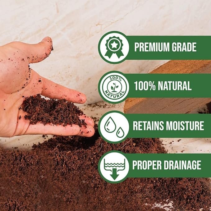 Coco Coir Husk Chips 4-Pack – 2.4 Cu. Ft. Compressed Coconut Coir Bricks, 10 lb. Natural Substrate for Indoor & Outdoor Use, Orchid Bark Alternative, Orchid Potting Mix, Indoor Plant Soil