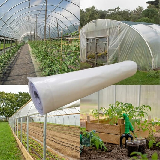 Farm Plastic Supply 4 Year Clear 6 mil Greenhouse Plastic Sheeting - Clear Greenhouse Plastic Sheeting, Polyethylene Film, Transparent Film (50' x 40')