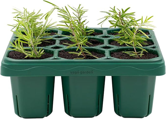 Vego garden Giga Seedling Trays - 16 Pack, 9-Cell UV-Resistant Reusable Starter Trays for Greenhouse/Garden (No Lids)