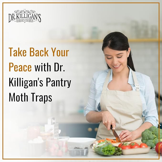 Dr. Killigan's Premium Double Potent Pantry Moth Traps with Pheromones Prime, Sticky Indian Meal Moth Traps for House, How to Get Rid of Moths in House, Organic Moth Pheromone Traps (20 Pack, Blue)