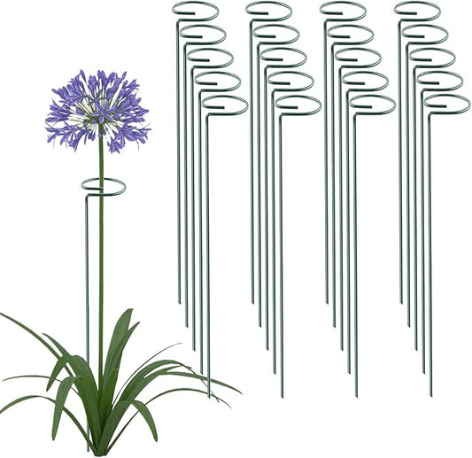 18 Inch 20 Packs Plant Support Stake Garden Single stemmed Plant Support Hoops Plant Prop for Flowers Orchid Tomatoes Peony Lily Rose Gladiolus (18 inch)