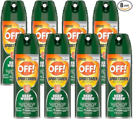 Off! Deep Woods Sportsman Insect Spray 6 Ounce (Pack of 8)