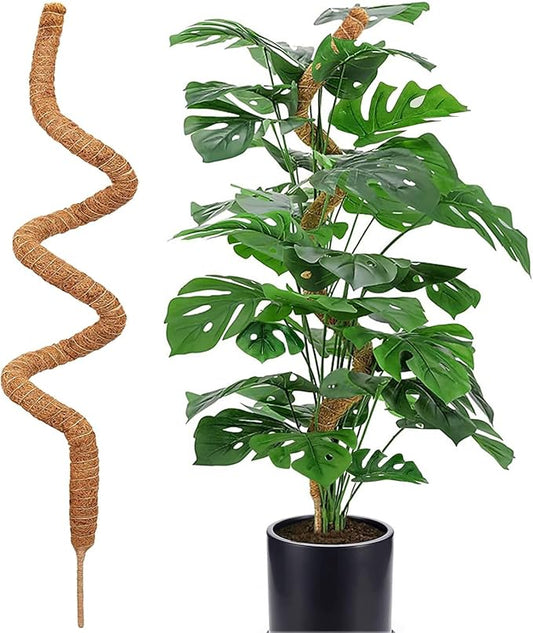 60 Inch Moss Pole for Plants，Bendable Moss Pole for Plants Monstera，Handmade Coir Plant Support Stakes for Potted Plants, Pothos