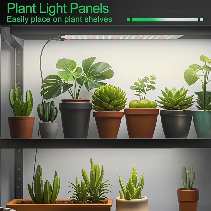 TONYFUL LED Grow Lights, 360 LEDs Plant Lights for Indoor Growing, 36W Premium Full Spectrum Grow Light with 4/8/12H Timer, 10 Dimmable Levels - Ideal for Indoor Growing (8Pcs)