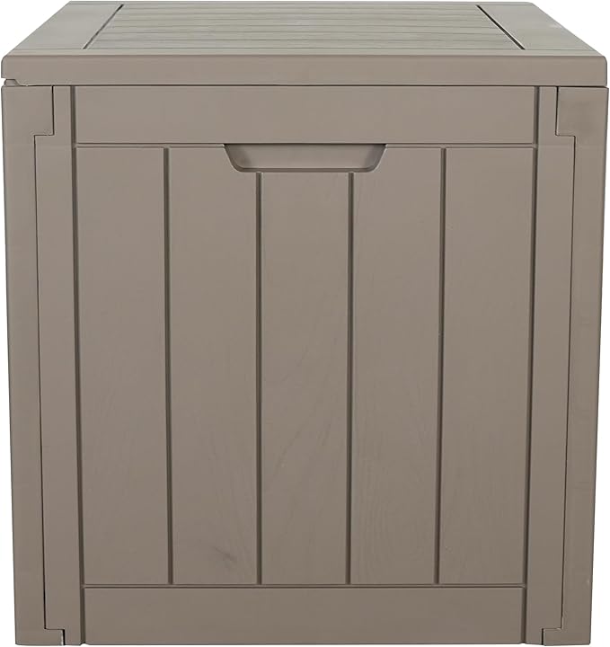 BTEXPERT Set of 2, Indoor Outdoor Storage Box, 30 Gallon Resin Deck Container for Package Delivery Patio Furniture Cushions Garden Tools Pool Sports Equipment UV Resistant Waterproof Lockable