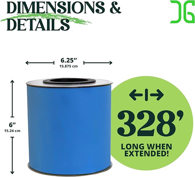 Catchmaster GRO XL AG Roll 4PK, Double Sided Adhesive Fly Tape Strips, Fungus Gnat Sticky Trap for Greenhouse, Garden, Nursery, Pest Control Gardening Supplies, Pet Safe Insect Trap, 328' x 6", Blue