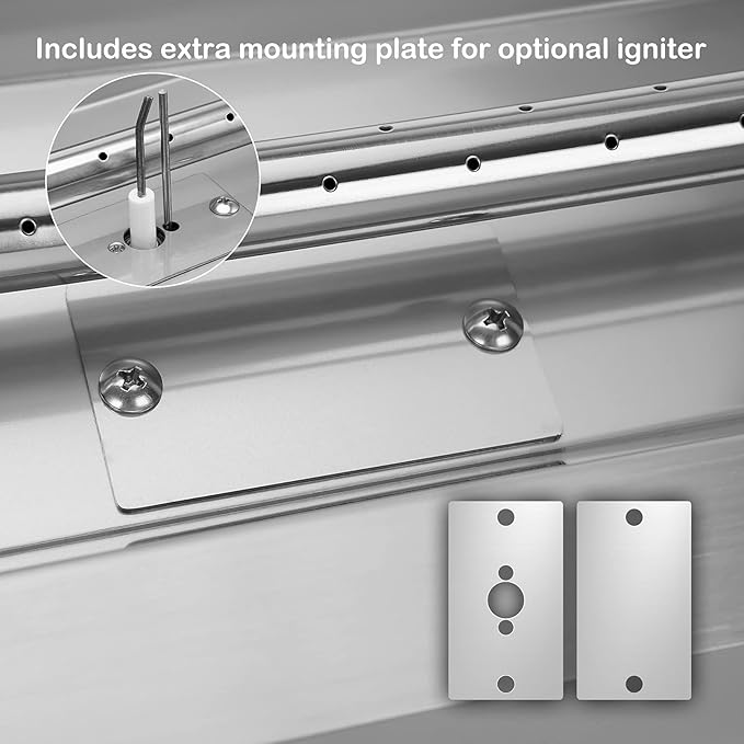 Stanbroil 24 x 8 Inch Rectangular Drop-in Fire Pit Pan with H-Burner, Gas Fire Pit Insert for DIY Fire Table, 304 SS, 90,000 BTU Max