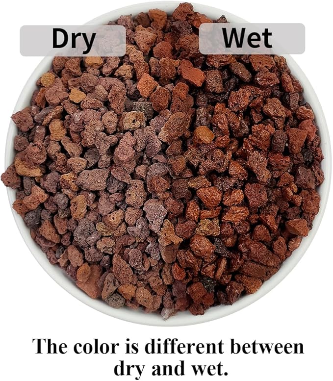 Red Horticultural Lava Rocks for Plants, 10 lb Succulents Cactus Bonsai Soil Lava Rocks for Aquarium Outdoor Decorative Stones for Craft Projects, Vase Fillers