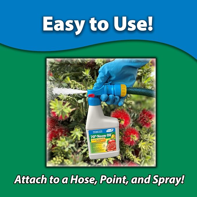 Monterey - 70% Neem Oil - Ready-to-Spray Insecticide, Miticide, & Fungicide - 15 Ounces