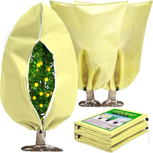 DQS 2 Pack Plant Covers Freeze Protection, 47.2" x70.8" Winter Frost Protection Blankets Frost Cloth,Suitable for Outdoor Winter Frost, Cold Weather, shrubs, Trees, Jackets, and coverings