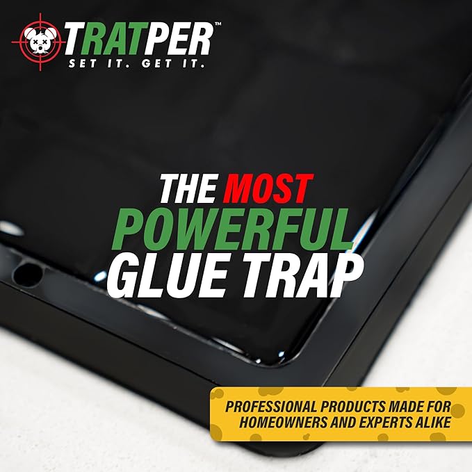 Glue Traps for Mice,Rat,Mouse,Snake,Lizard,Insect. 6 Pack. Extra Strength,Pre-Baited Adhesive.Heavy Duty Plastic Tray.Non-Toxic,Chemical-Free Pest Control for Home. 6Pack