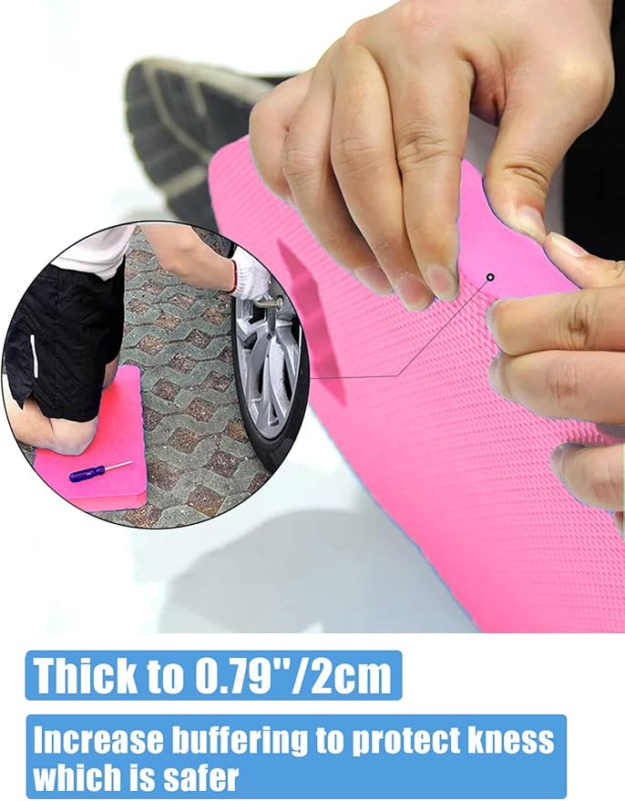 YWSHF 2 PCS Pink Garden Kneeling Pad,Knee Mat Waterproof Foam Knee Pads for Gardening,Cleaning,Baby Bath,Yoga,Praying and Exercise 15.745'' x 7.09'' x 0.79''
