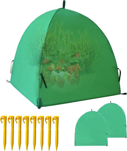 29″*29″*31″ Winter Plant Warm Covers - Raised Bed Cover, Garden Row Accelerator, Warm Tent Freeze Protection Humidity Domes for Germination, Seedling Propagation Protecting Plants from Animals 2 PCS