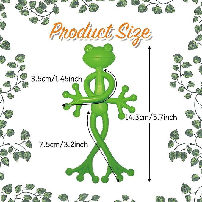6 pcs Frog Plant Stand, Multipurpose Green Frog Plant Supports Steady Cartoon Plant Branches Tie Down, Frog Plant Stand for Potted Plants, Cute Frog Flower Pot Hugger Plant Climbing Fixture Clips Perfect for Indoor Outdoor Garden Decoration and Gifts.