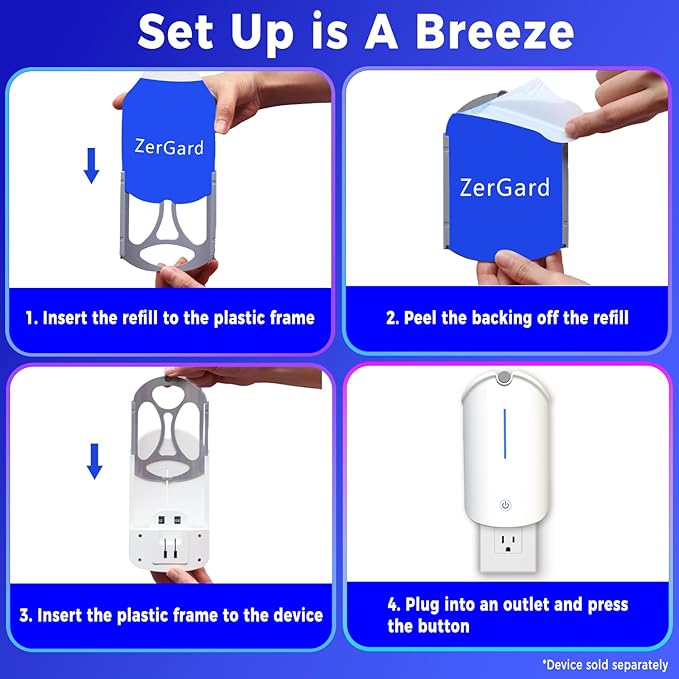 Flying Insect Trap, ZerGard Indoor Plug in Bug Catcher with UV Light (2 Devices+10 Refills) Captures Mosquito Gnat Moth Fruit Flies for Kitchen, Living Room, Bedroom, ZM002