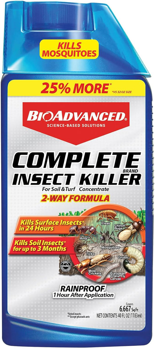 BioAdvanced Complete Brand Insect Killer for Soil and Turf, Concentrate, 40 oz, Outdoor Ant Killer