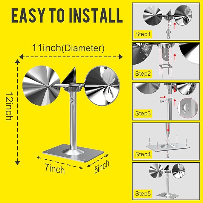 Bird Reflectors to Keep Birds Away, Scare Devices- Bird Spinners to Keep Pigeons Sparrows, and Woodpeckers Away for Outside (1PC)