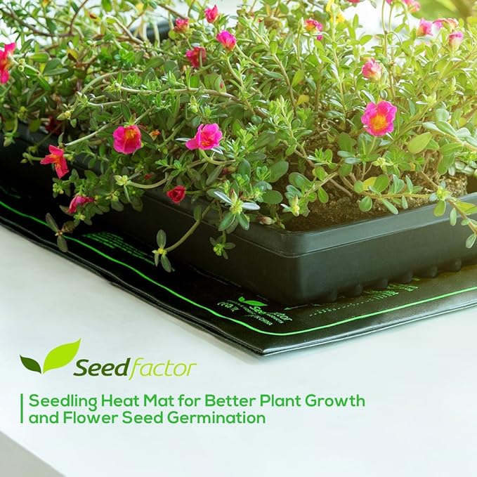 MET Certified Seedling Heat Mat, Seedfactor Waterproof Durable Germination Station Heat Mat, Warm Hydroponic Heating Pad for Indoor Home Gardening Seed Starter(20" x 20")