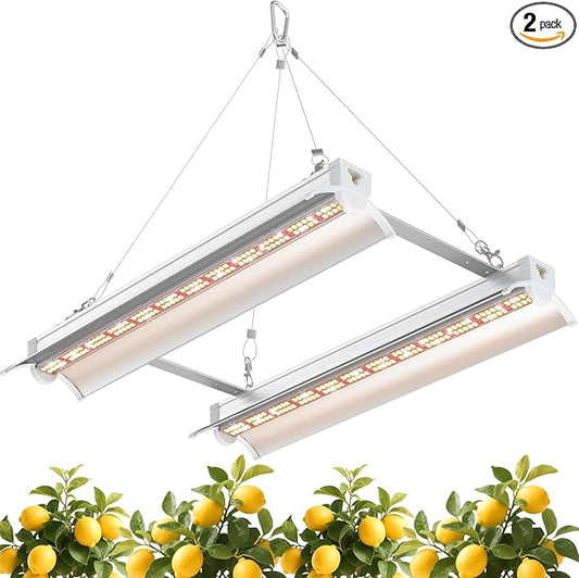 JESLED 80W Full Spectrum Plant Growing Lights with Timer, Plug in Suspended Fixture for 2x2/3x3ft Grow Tent Room, Greenhouse Cultivation, Laboratory Plant Cultivation, 1.4FT