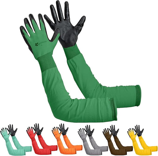 Gastody™ Long Sleeve Gardening Gloves Women and Men - Long Cuff Garden Gloves, Multipurpose Heavy Duty Outdoor and Indoor