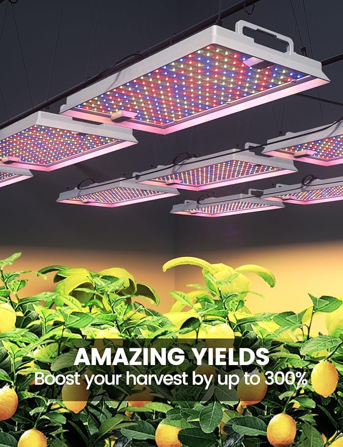Plant Grow Light, [Smart APP & Expansive 3x2 Ft Coverage] Genuine 100W Output LED Full Spectrum for Indoor Plants, 8-Level Brightness, Supports Hanging (Only Light Panel)