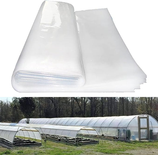 Greenhouse Plastic Sheeting 12x50 ft, 6 mil Thickness Replacement Cover, UV Resistant